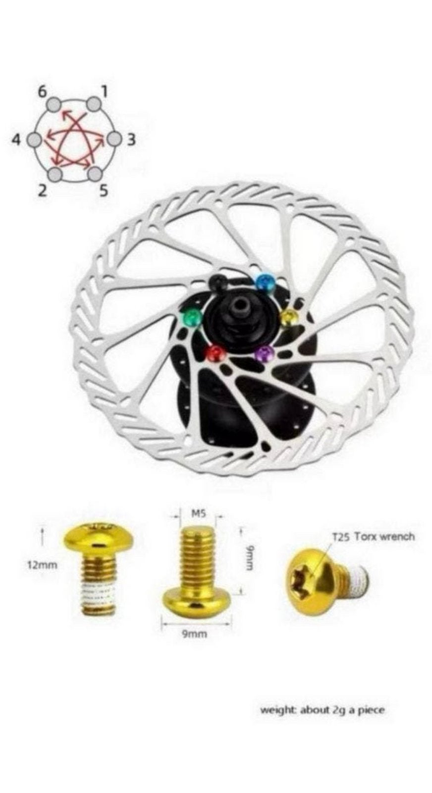 COLORED ALLOY BREAK ROTER DISC BOLTS FOR SUPER73, Ophalen of Verzenden