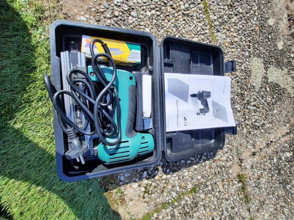 Elektrische nietmachine Top Craft TET-107 met koffer, Ophalen of Verzenden, Gebruikt