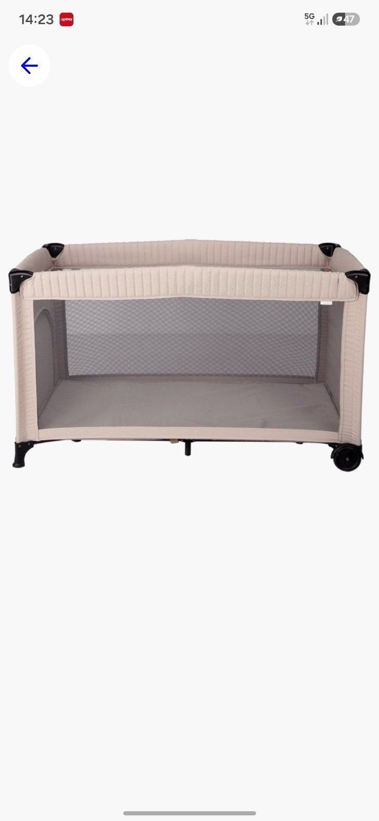 Camping bed - Little Dutch - beige - peuter - baby, Kinderen en Baby's, Babywiegjes en Ledikanten, Ophalen, Zo goed als nieuw
