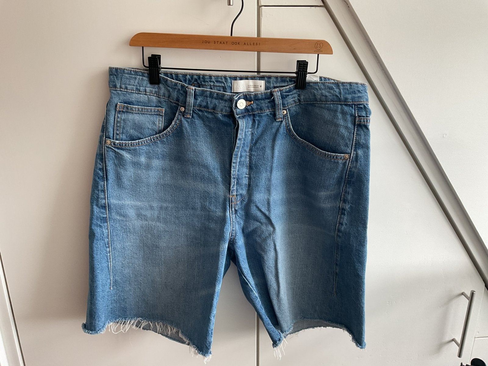 Zara spijker jort broek maat 42, Ophalen of Verzenden, Zo goed als nieuw, Blauw, W33 - W36 (confectie 42/44)