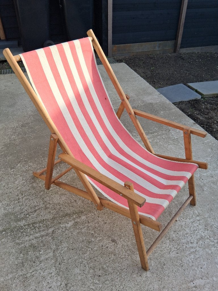 houten tuin ligstoel, Ophalen, Gebruikt, Hout, Inklapbaar