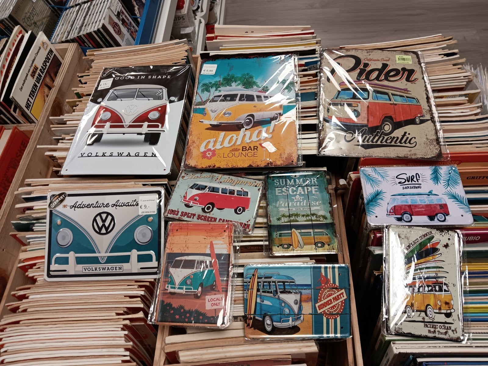 VW busjes bordjes diverse soorten, Ophalen of Verzenden