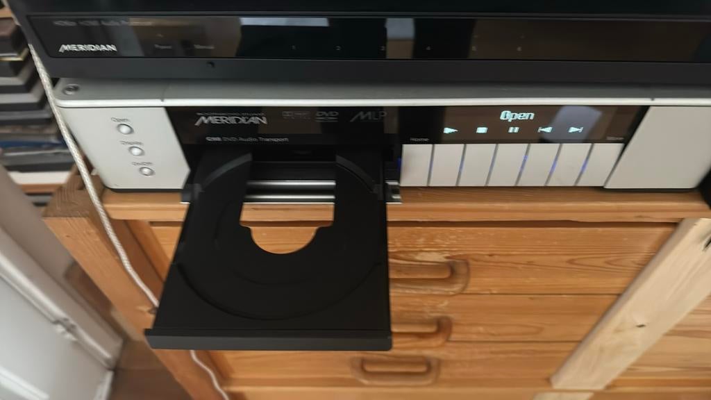 Meridian G98DH CD/DVD Transport Zilverkleurig + afstandsbed., Audio, Tv en Foto, Ophalen of Verzenden, Zo goed als nieuw, Overige merken