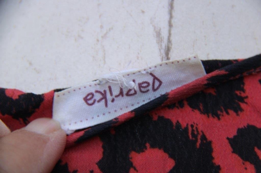 Tuniek rood/ zwart Paprika mt XXL Vaste prijs, Blouse of Tuniek, Ophalen of Verzenden, Zo goed als nieuw, Paprika