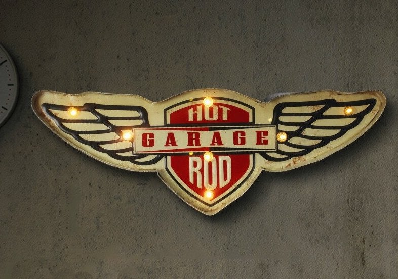 Hot Rod Garage Led Lamp Neon Lampje Licht Auto Man Cave, Verzenden, Nieuw