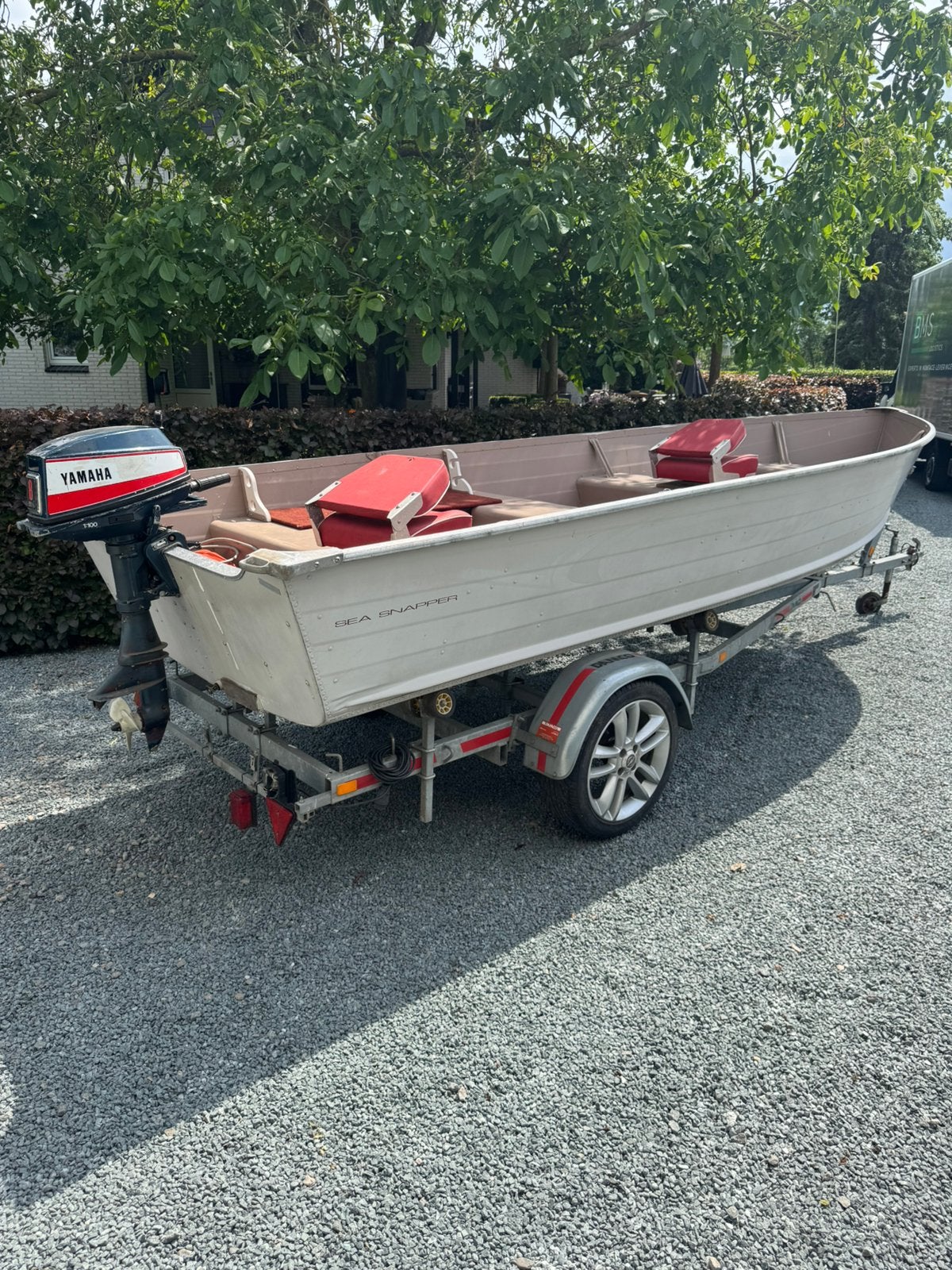 Sea Snapper aluminium vissersboot Incl trailer en motor, Ophalen, Gebruikt, Aluminium, Buitenboordmotor