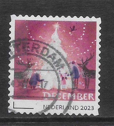 2023, Decemberzegel, Verlichte Kerstboom [4156] (K1401), Ophalen of Verzenden