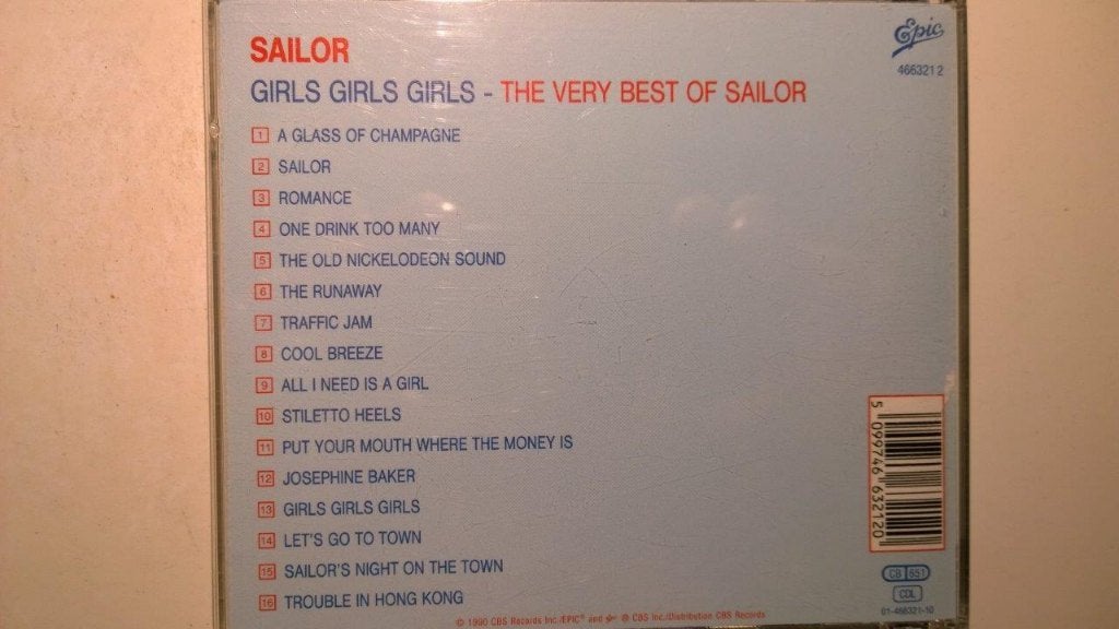 Sailor - Girls Girls Girls The Very Best Of Sailor, Ophalen of Verzenden, Zo goed als nieuw, Pop, Album
