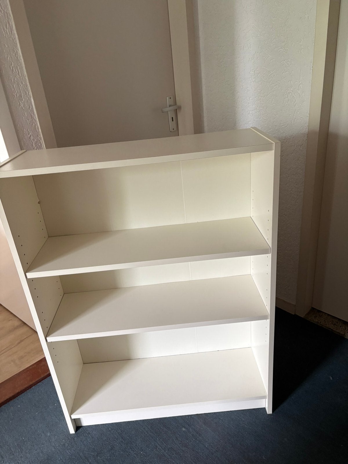 Witte boekenkast met 3 planken, Ophalen, Met plank(en), 100 tot 150 cm, 50 tot 100 cm