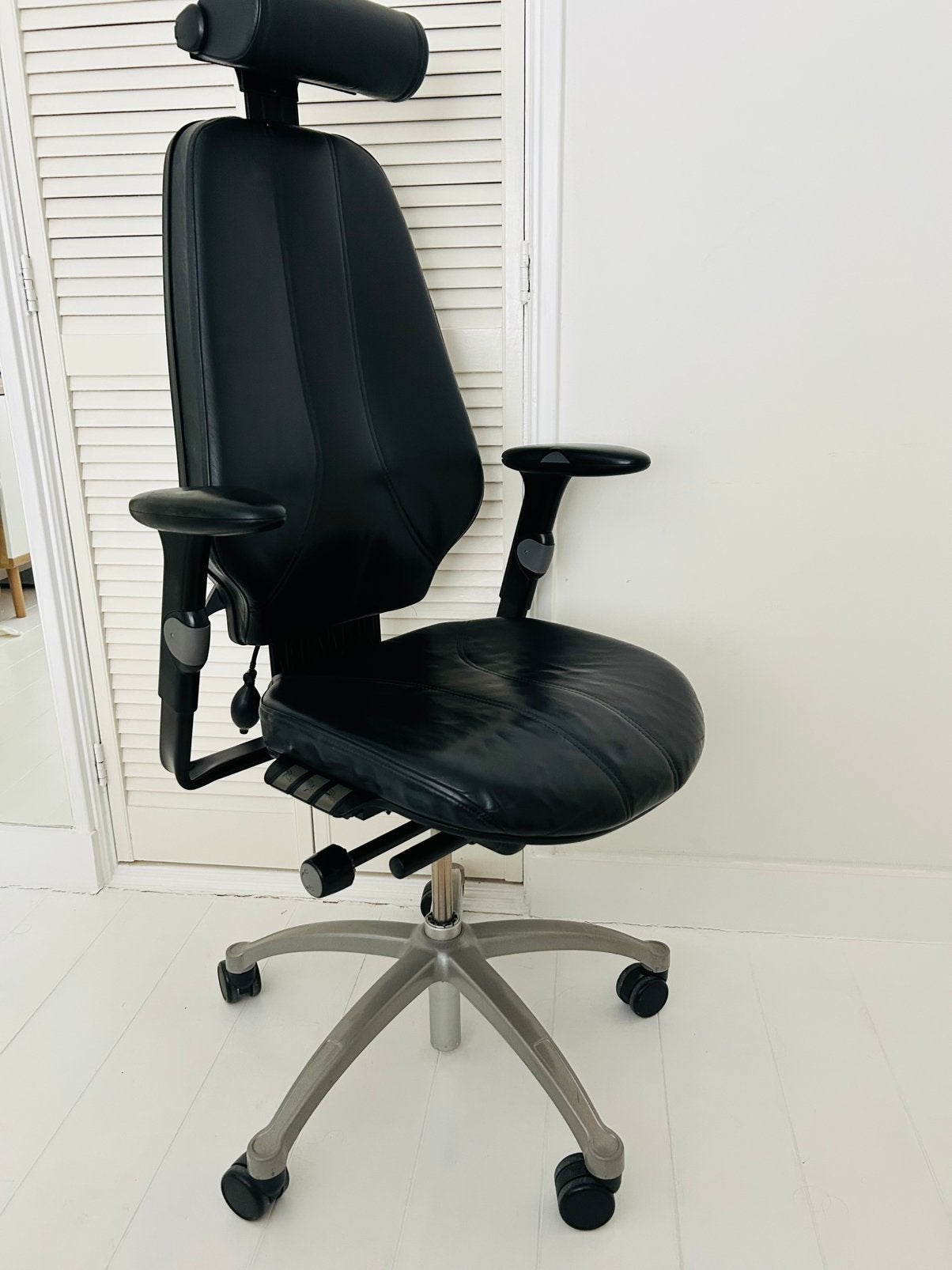 Ergonomische Lederen RH LOGIC 400 24 UUR Bureaustoel !, Gaming bureaustoel, Zwart, Ophalen of Verzenden, Zo goed als nieuw
