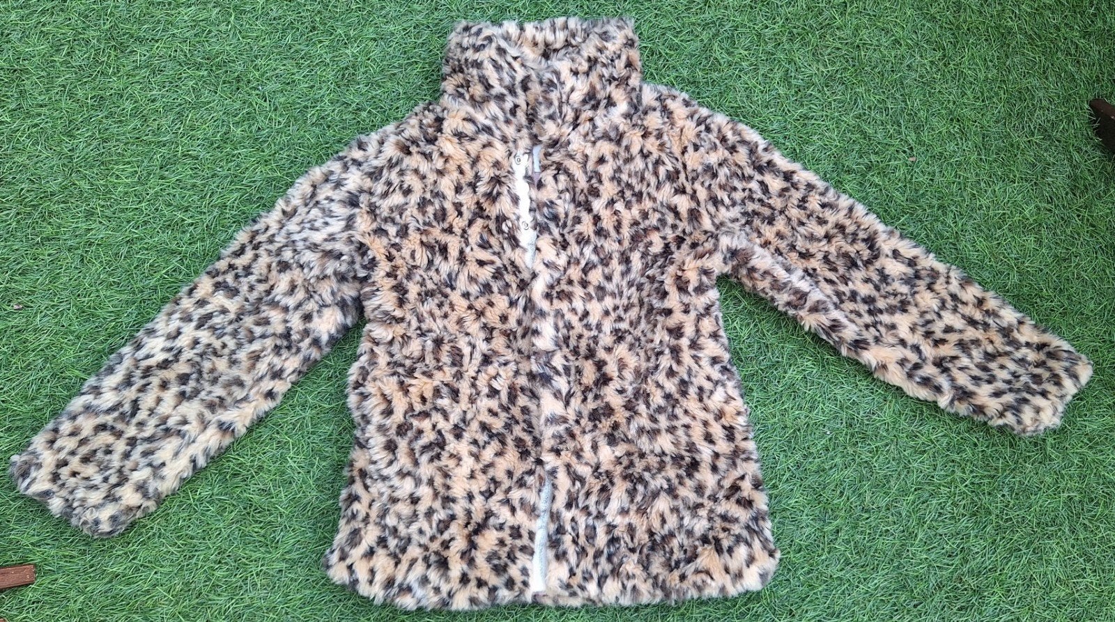 Jas Luipaardprint Meisje Maat 116 (6 jaar) – Zachte Faux Fur, Kleding | Dames, Jassen | Winter, Meerkleurig, Nieuw, Ophalen of Verzenden