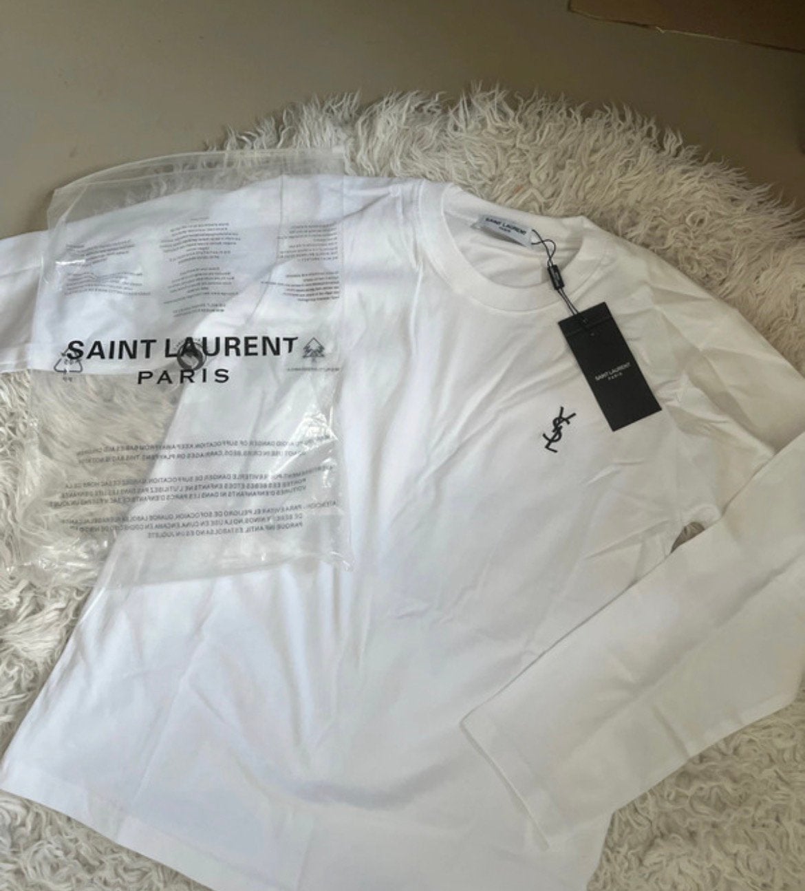 Saint laurent shirt, Ophalen of Verzenden, Nieuw, Maat 46 (S) of kleiner, Wit