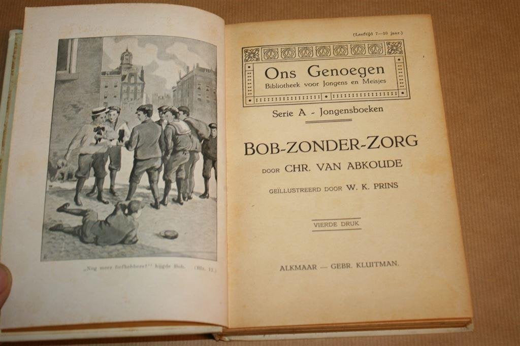 Bob-zonder-zorg. Abkoude. Uitg. Kluitman 1925., Boeken, Ophalen of Verzenden, Gelezen