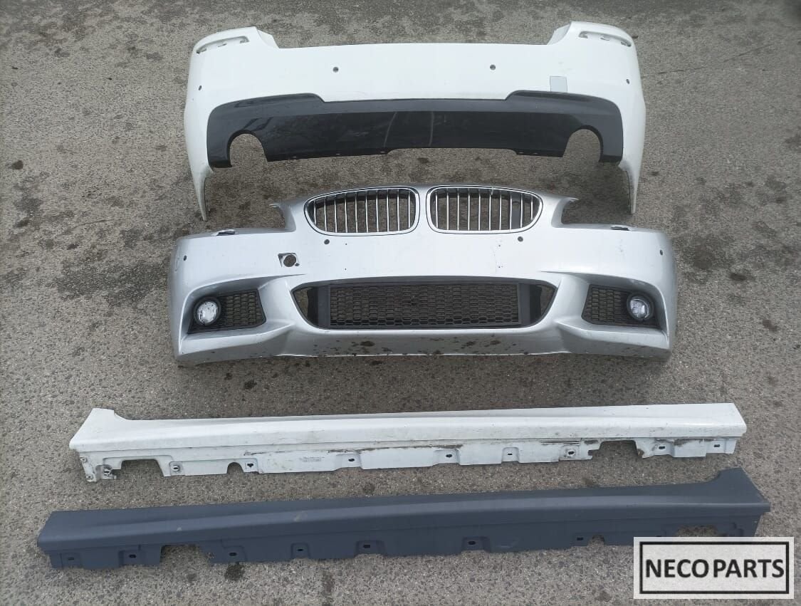 BMW F10 F11 M PAKKET BUMPER ZIJSKIRTS ALLES LEVERBAAR, Gebruikt, -, Ophalen of Verzenden, Achter