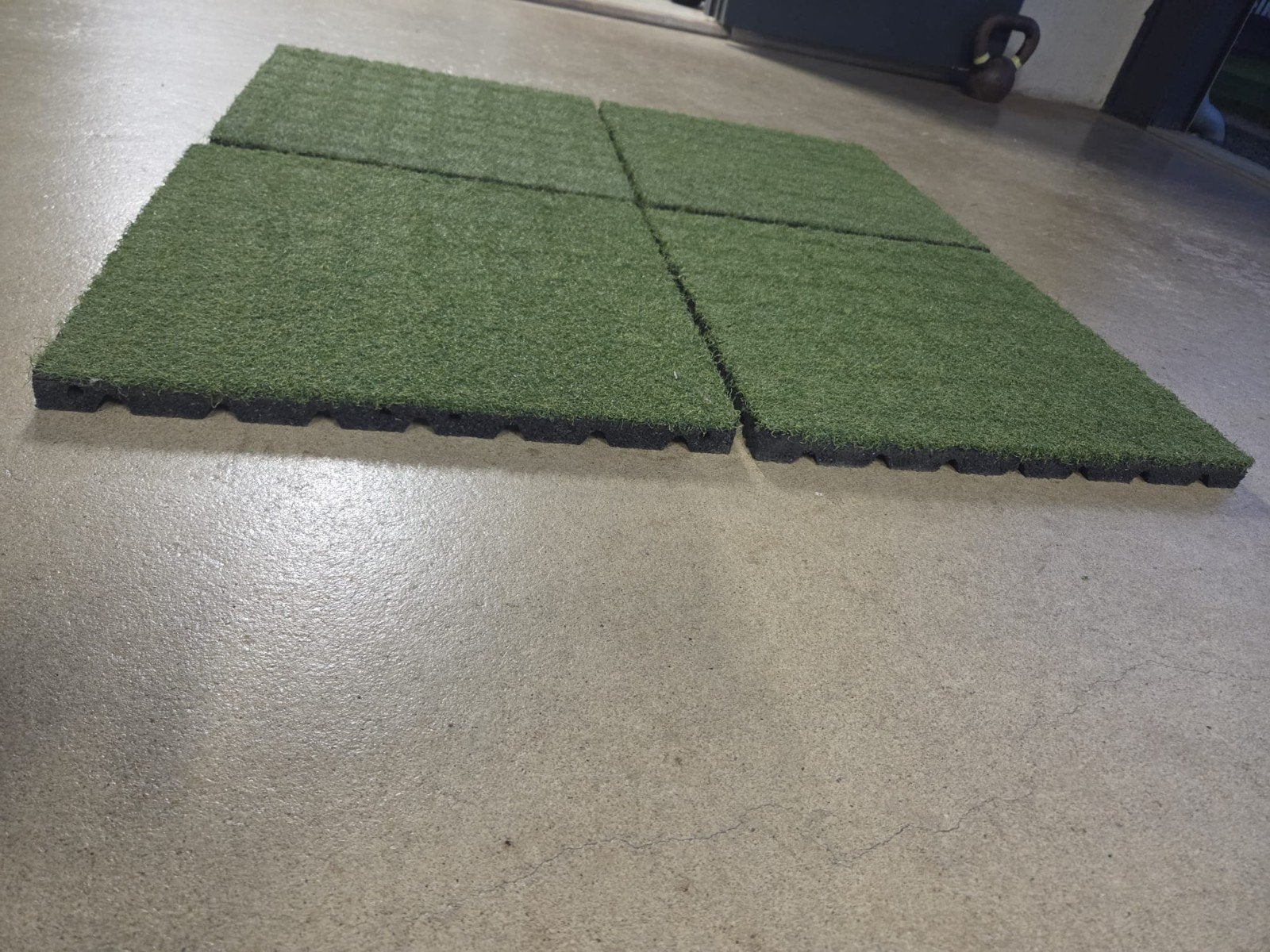 38 kunstgras tegels 50x50 cm - Ideaal voor fitness, Tuin en Terras, Ophalen, Gebruikt, Minder dan 10 m², Kunstgras