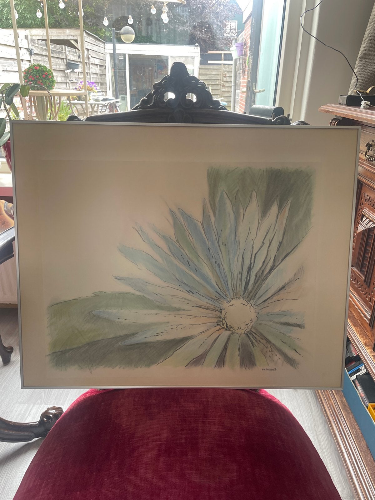 Bloem Tekening door Hein Hagedoorn (1988), Ophalen of Verzenden, Tekening, Potloodtekening, Gesigneerd