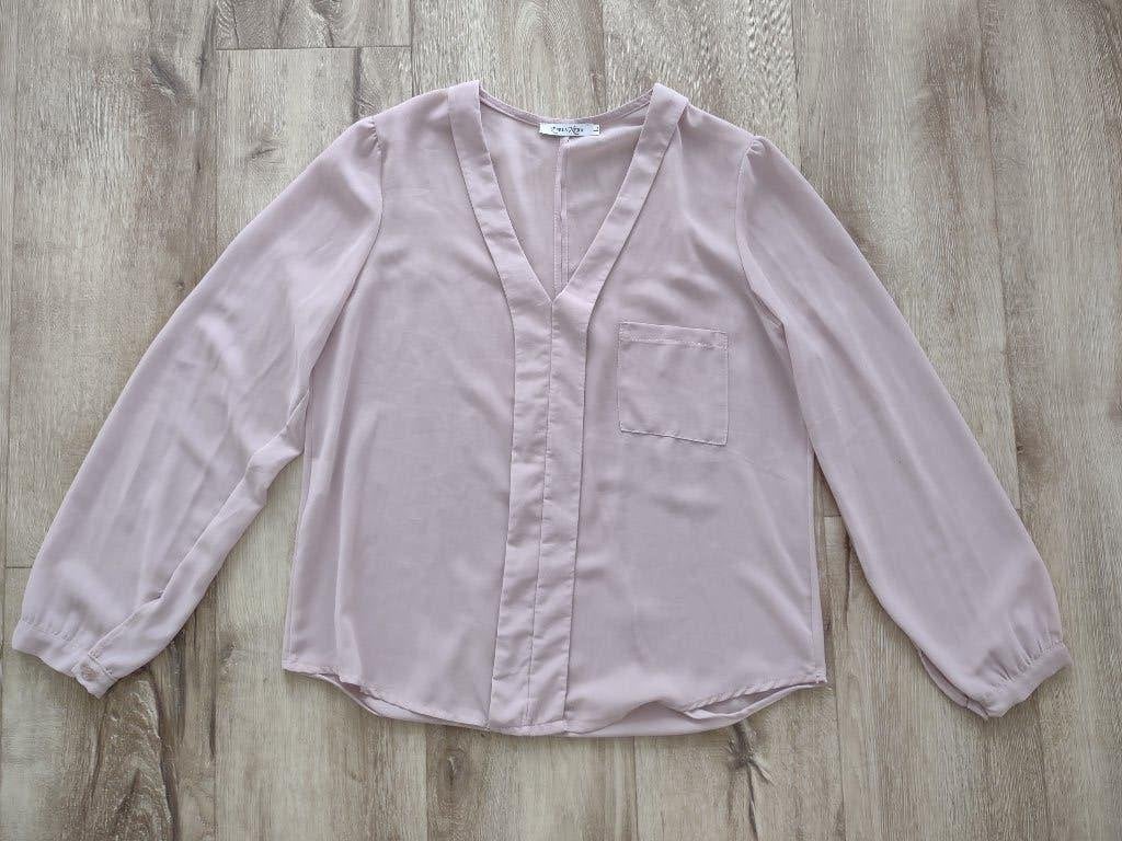 Prachtige beige, lichtroze blouse van Perla Nera, maat L., Perla Nera, Maat 42/44 (L), Ophalen of Verzenden, Onb