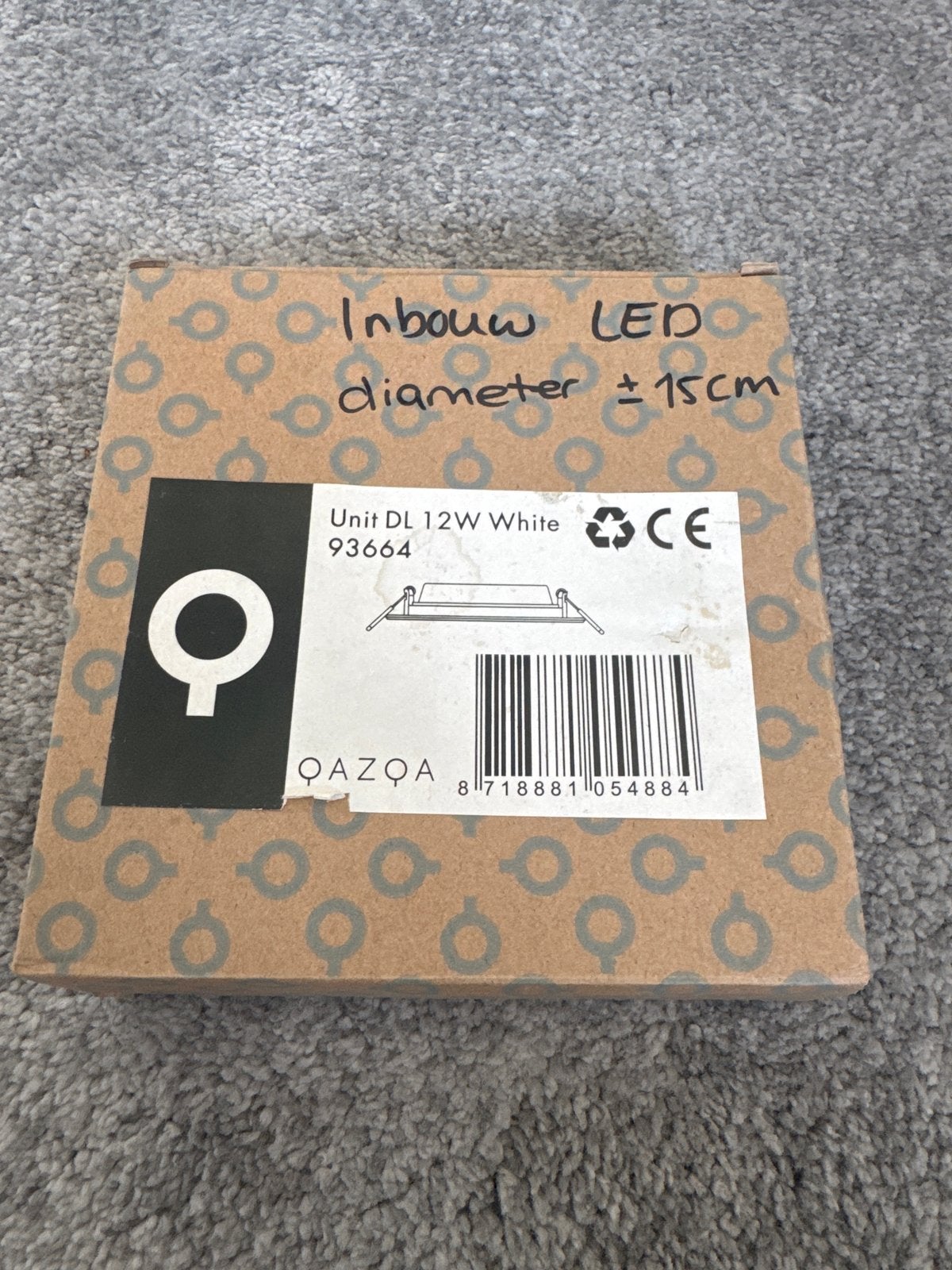 QAZQA Inbouw LED spot 12W wit, diameter 15cm, Ophalen of Verzenden, Nieuw