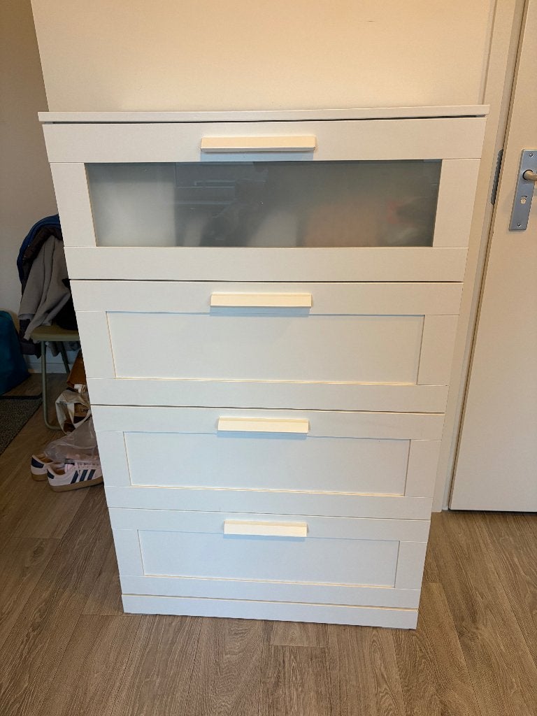 Wit BRIMNES Ladekast, Huis en Inrichting, Ophalen, Knus, 100 tot 150 cm, Overige houtsoorten