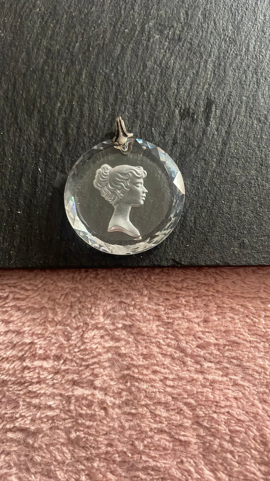 ketting hanger Swarovski, Ophalen of Verzenden, Zo goed als nieuw, Zilver
