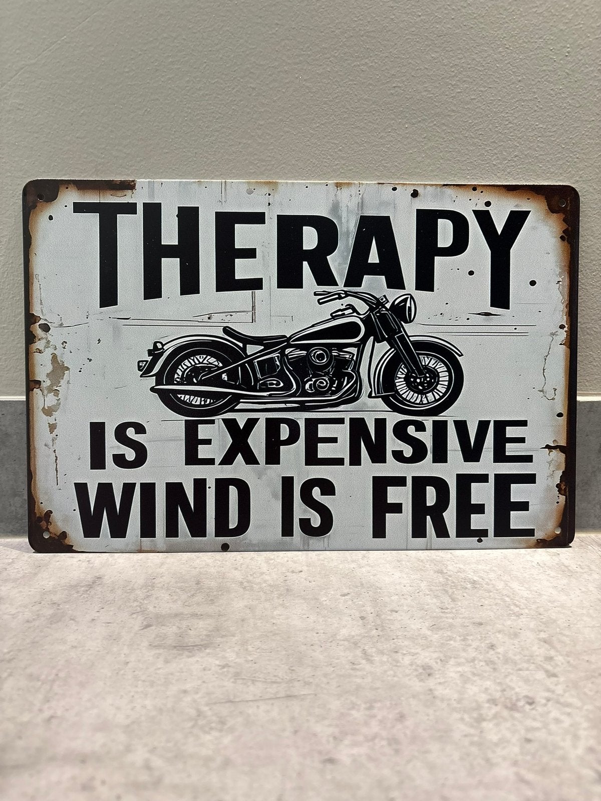 Mancave Bar Café Wanddecoratie metalen bordje Motorcycle, Ophalen of Verzenden, Zo goed als nieuw, Auto's