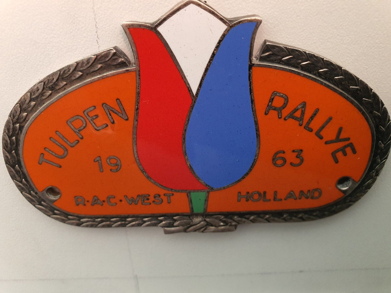 Gezocht of ruilen: tulpenrallye Badge 1963 RAC West Holland, Ophalen of Verzenden