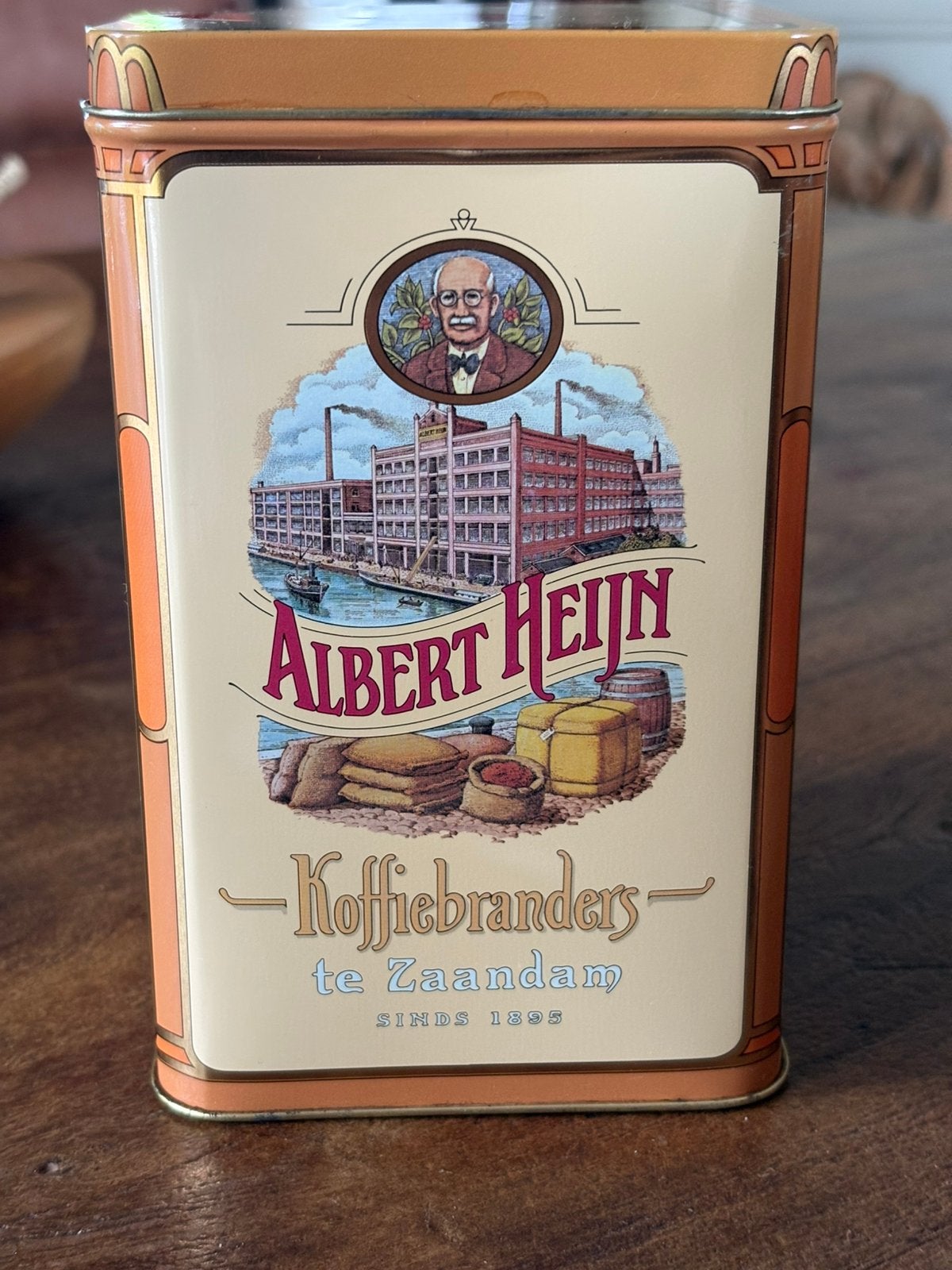 Vintage Albert Heijn blik, Ophalen of Verzenden, Gebruikt, Overige