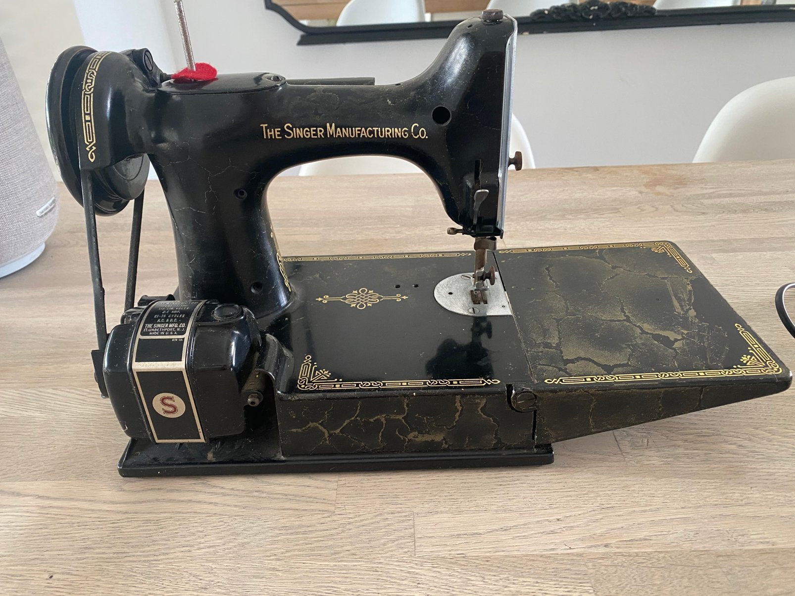 Vintage Singer Naaimachine met Koffer en Accessoires, Ophalen of Verzenden