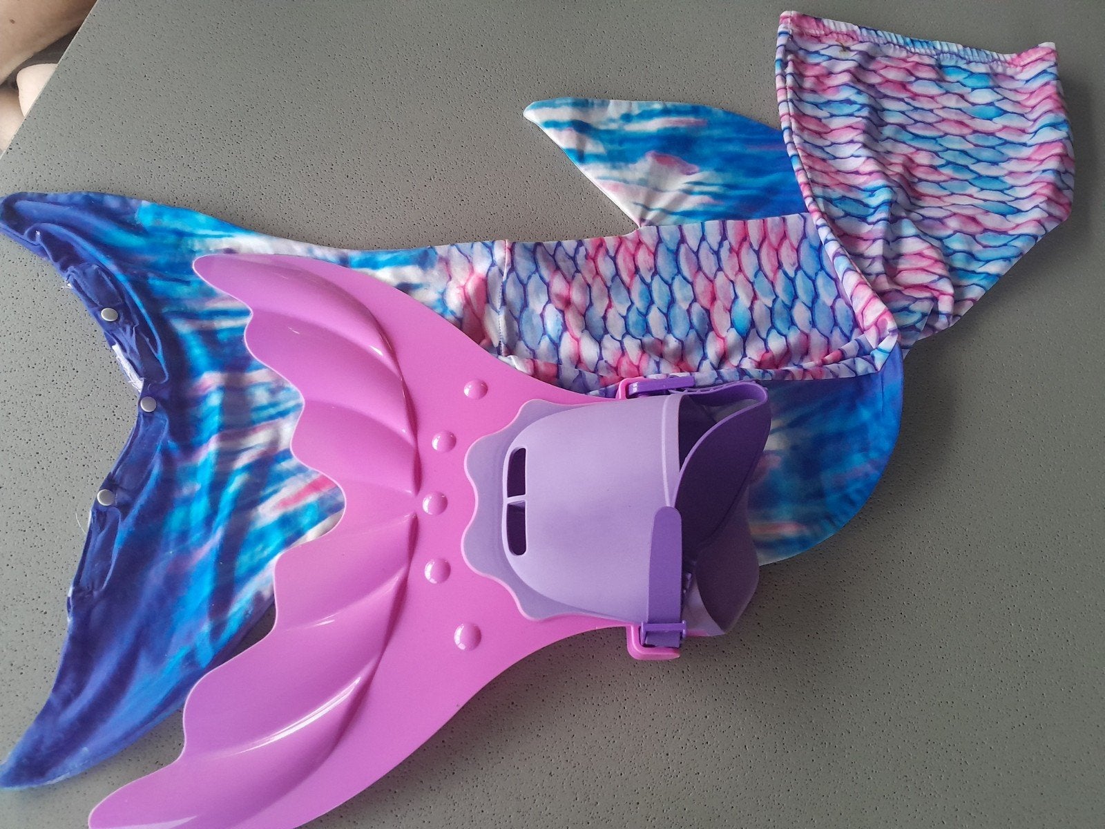 Zeemeerminstaart met monovin - Meerkleurig, Kinderen en Baby's, Gebruikt, Jongen of Meisje, One size, Ophalen of Verzenden