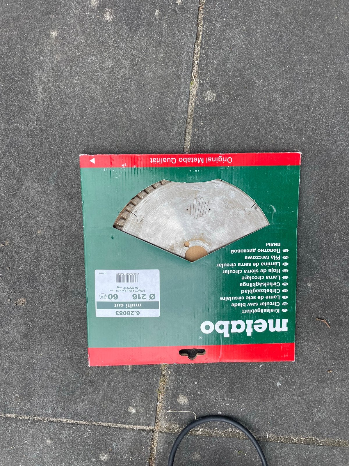 Metabo Cirkelzaag met geleiderail en zaagblad, Doe-het-zelf en Verbouw, Ophalen, Gebruikt, Cirkelzaag, 70 mm of meer