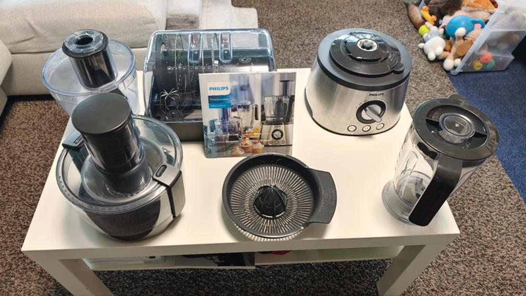 Philips Foodprocessor HE7783 - Compleet en Krachtig, Ophalen, Gebruikt, 3 snelheden of meer, 2 tot 3 liter