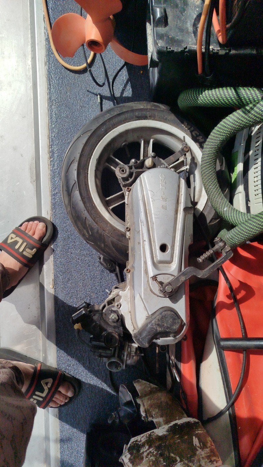 Scooter motorblok met achterwiel - Piaggio LE-TEC, Ophalen, Gebruikt, Blok, Piaggio
