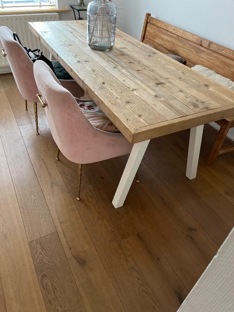 Eettafel hout, Huis en Inrichting, Ophalen, 200 cm of meer, 50 tot 100 cm, Zo goed als nieuw