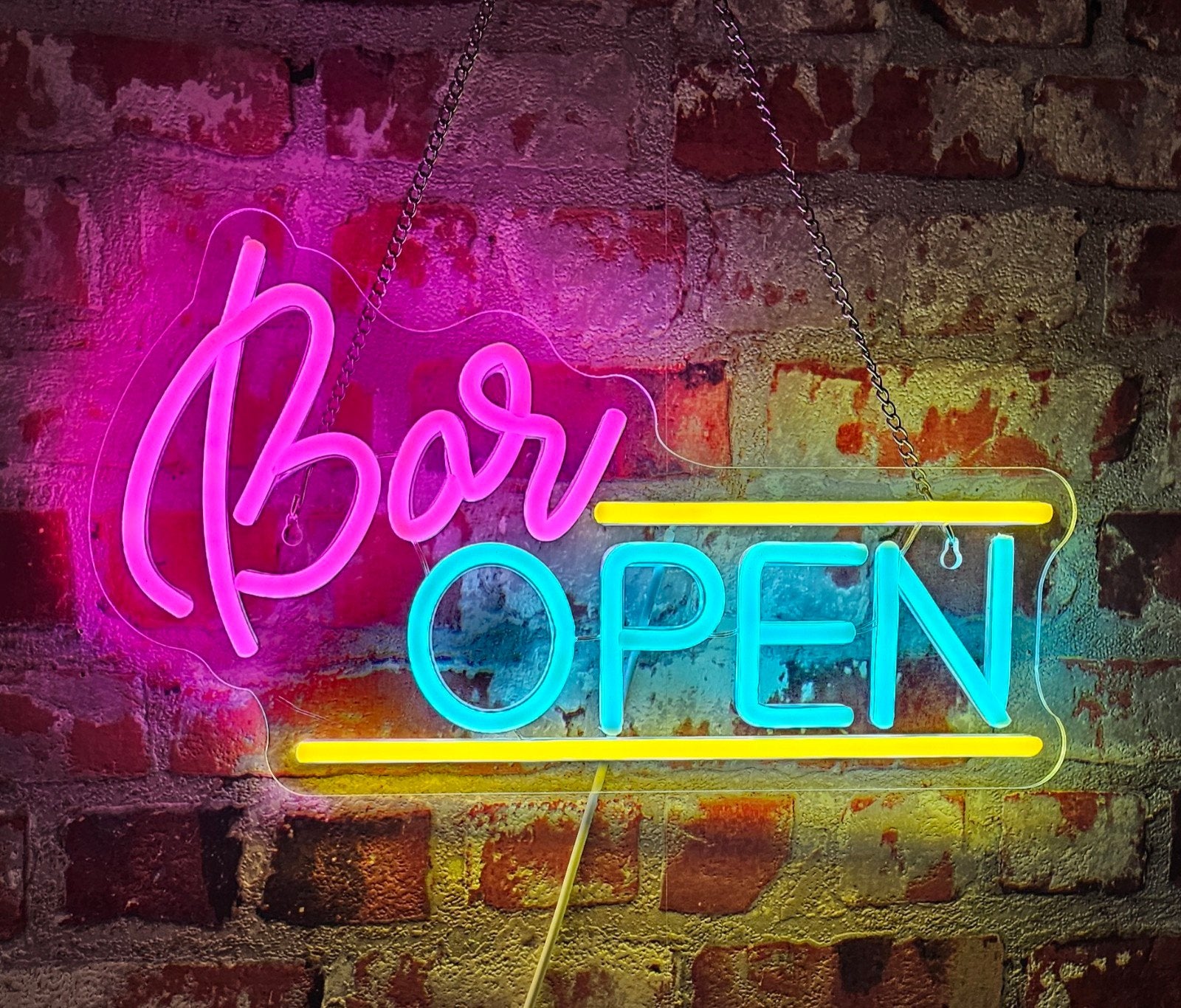 Bar Open Neon LED Verlichting - Sfeervolle Reclame, Ophalen of Verzenden, Nieuw, Lichtbak of (neon) lamp
