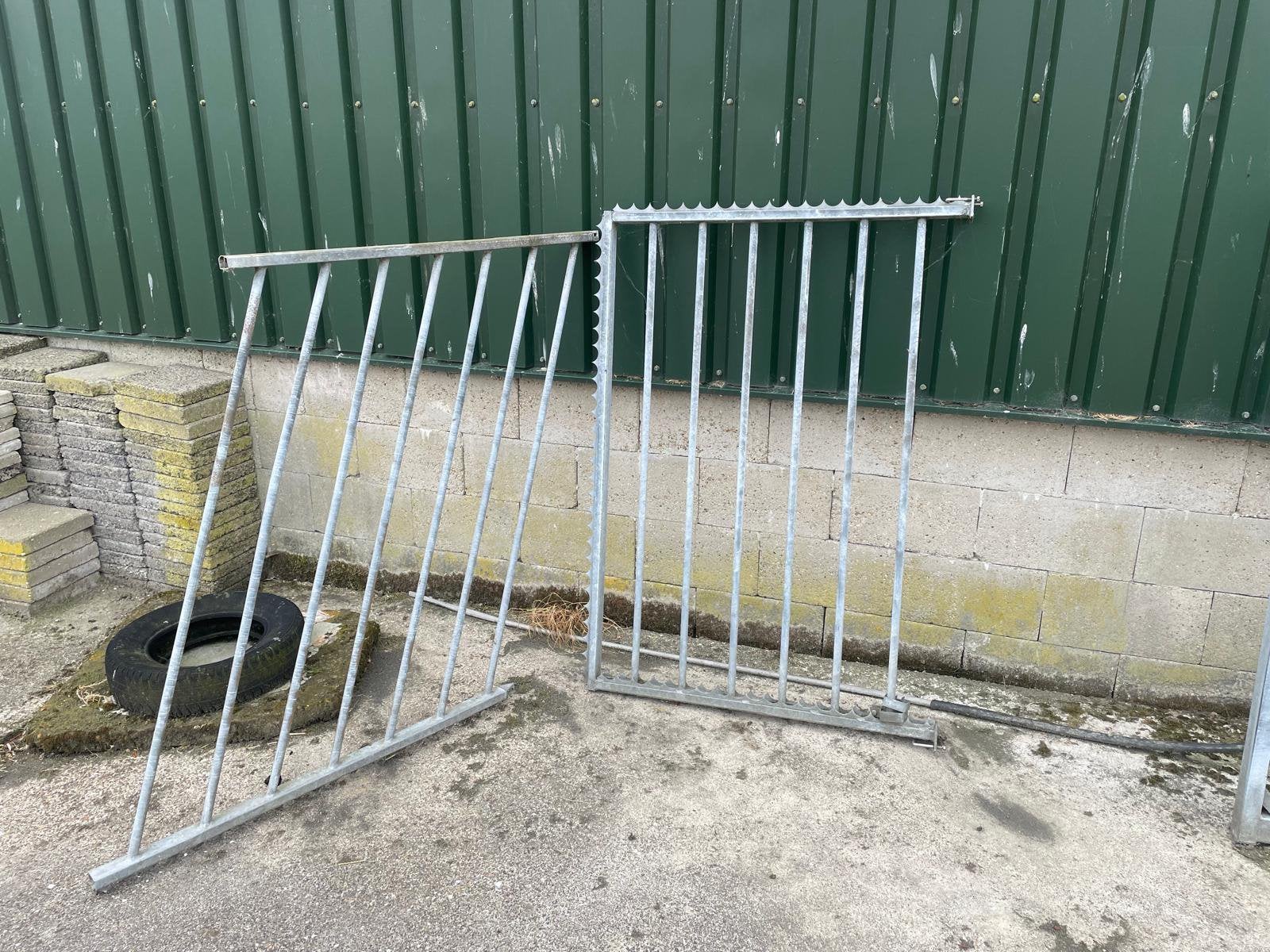 Dubbel ijzeren hekwerk - 1,50m hoog, 3m breed, Ophalen, Gebruikt, IJzer