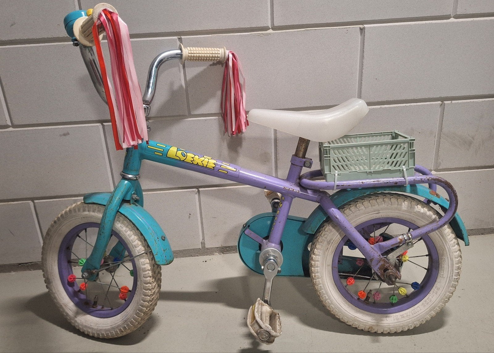 Loekie kinderfiets, paars/blauw, 16 inch, Ophalen