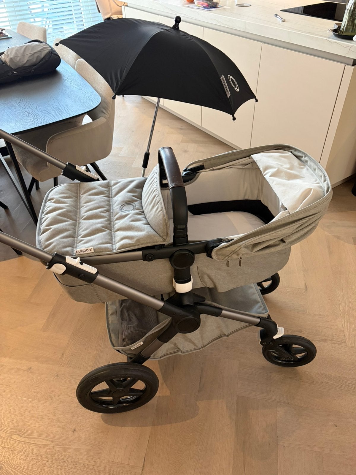 Bugaboo Fox 3 kinderwagen in de kleur Graphite Light Grey, Ophalen, Zo goed als nieuw, Bugaboo