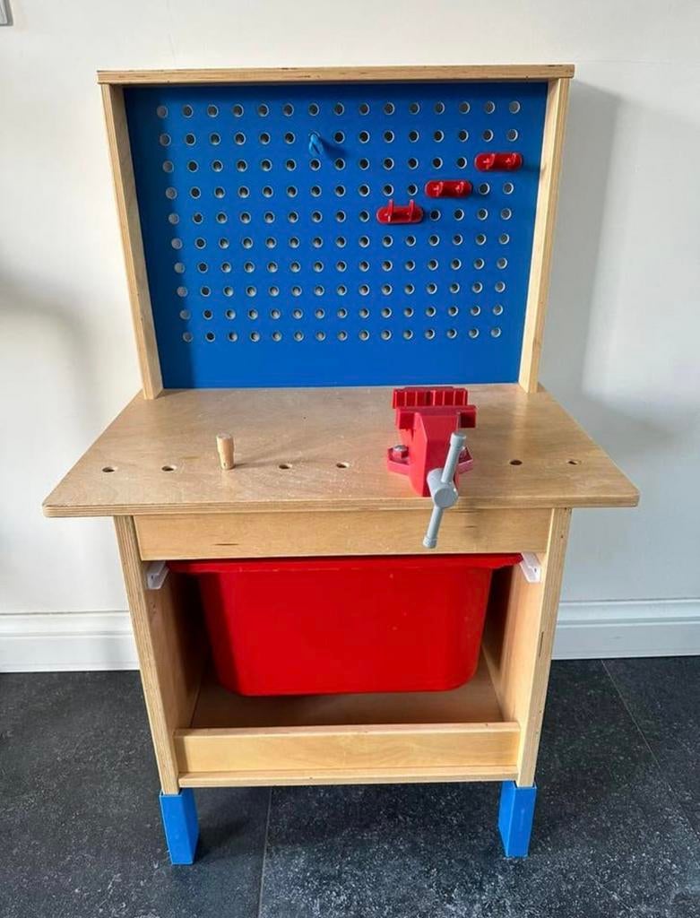 IKEA DUKTIG Houten speelgoed werkbank, Ophalen, Zo goed als nieuw