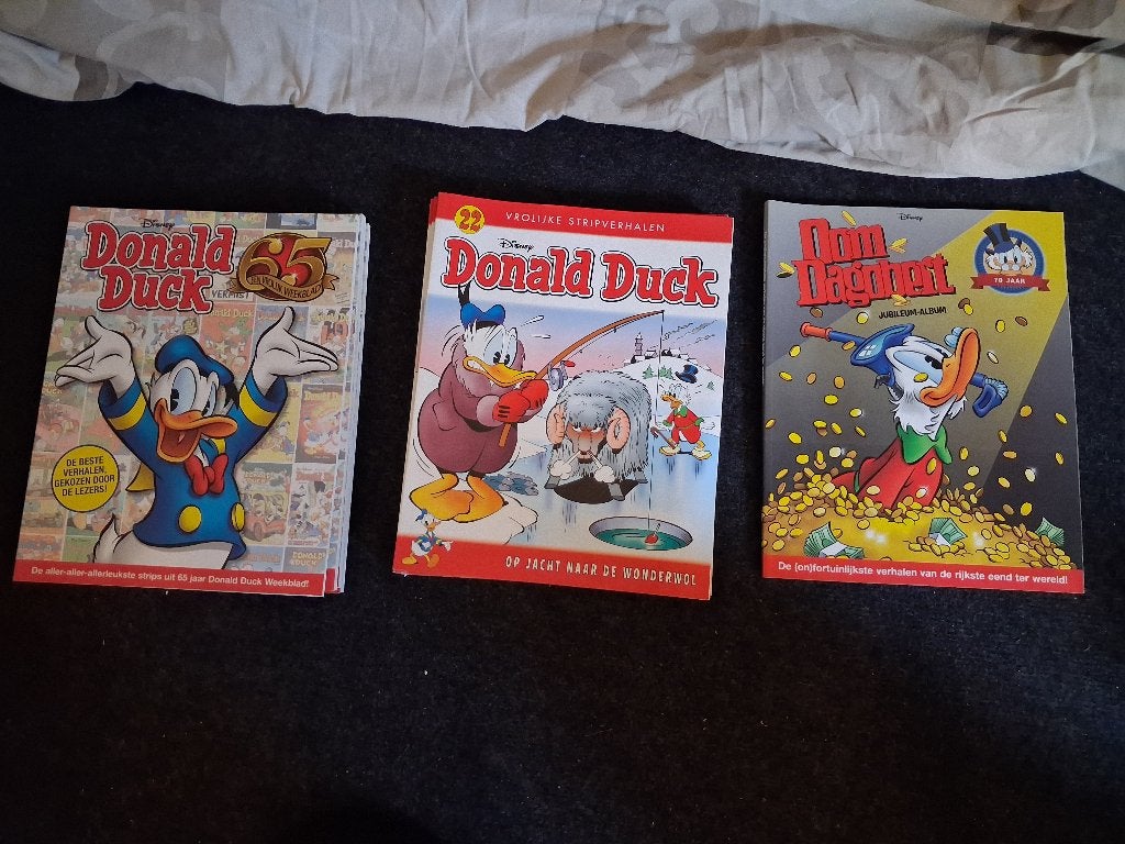 Donald Duck 65 jaar, Donald Duck, Dagobert Duck, Eén stripboek, Ophalen