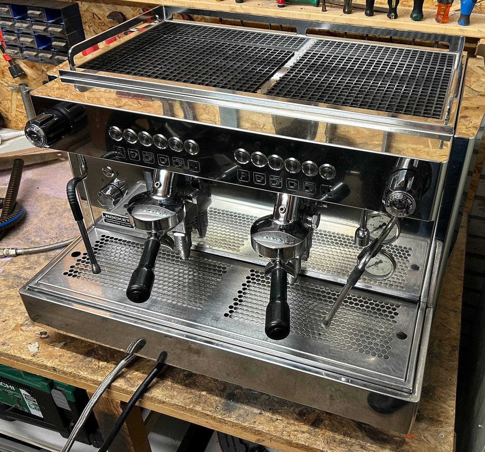Rocket espresso re a2, Gebruikt, Espresso apparaat, 10 kopjes of meer, Gemalen koffie