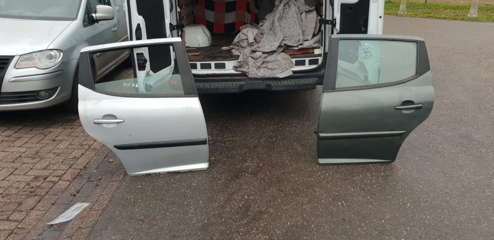 PEUGEOT 207 SW  PORTIEREN LA+ RA BJ 2008, Gebruikt, -, Deur, -
