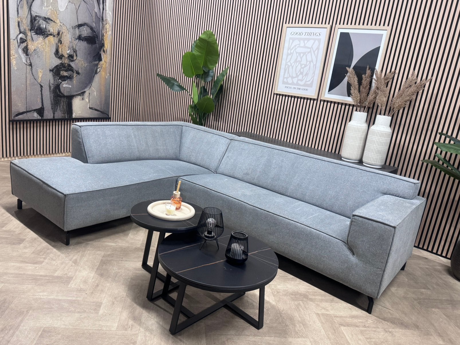 ZGAN Pronto Hoekbank Terzo - Grijs - 283 x 195, 250 tot 300 cm, -, -, Hoekbank