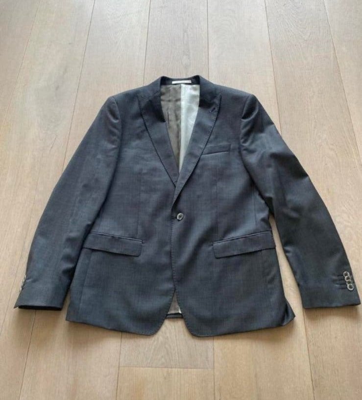 Van gils colbert 52 nieuwstaat wol, Kleding | Heren, Ophalen of Verzenden, Zo goed als nieuw, Maat 52/54 (L), Grijs