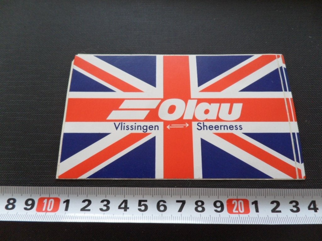 sticker vlag GB ferry olau vlissingen sheerness, Ophalen, Zo goed als nieuw