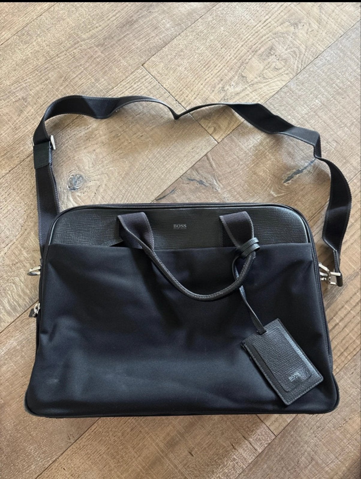 Hugo Boss laptoptas heren - €80,-, Ophalen of Verzenden, Zo goed als nieuw, Zwart, Overige merken