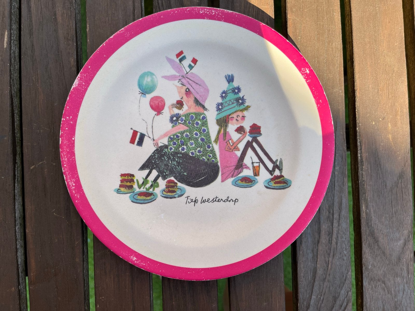 Fiep Westendorp Annie MG Schmidt bord en kommen set, Huis en Inrichting, Keuken | Servies, Kunststof, Gebruikt, Overige merken