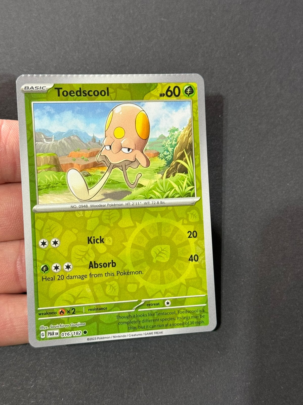 Toedscool reverse crimped pokemon kaart, Ophalen of Verzenden, Zo goed als nieuw