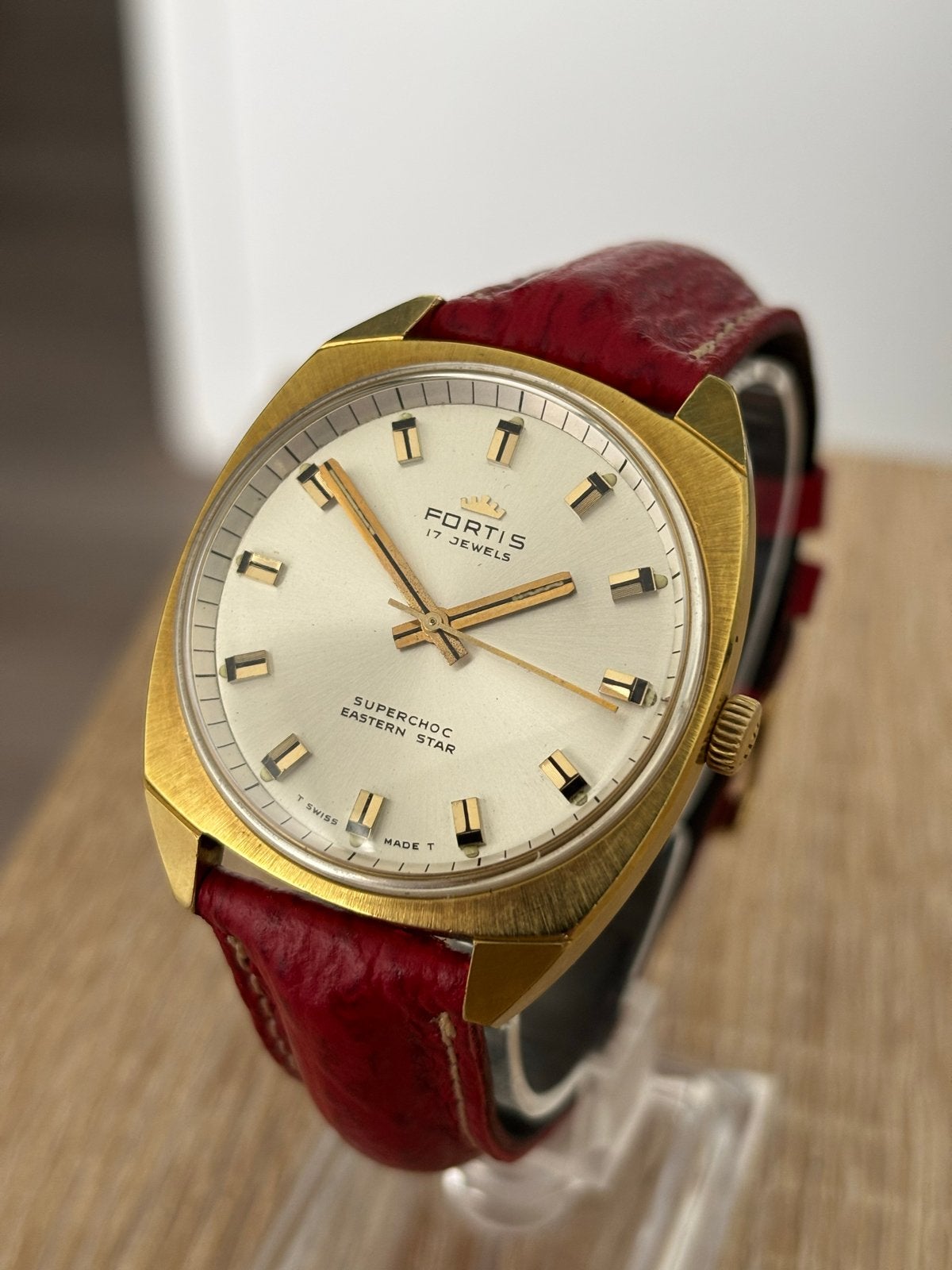 Vintage Fortis Superchoc Eastern Star Polshorloge, Overige merken, Overige materialen, Met bandje, Polshorloge