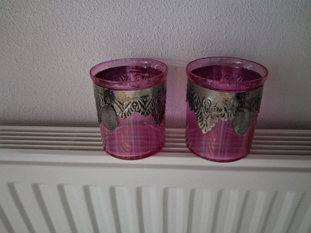 Set van 2 x roze Ibiza waxinelichthouder van Riverdale, Ophalen of Verzenden, Nieuw, Overige materialen, Kandelaar