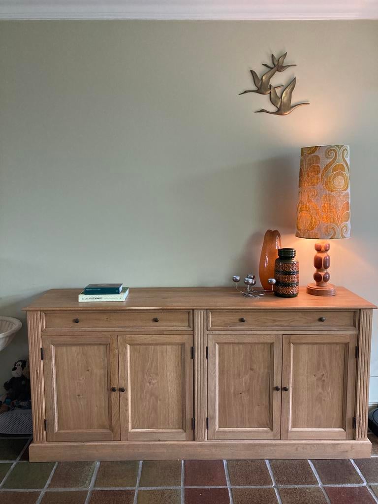Eikenhouten dressoir, Ophalen, Zo goed als nieuw, 25 tot 50 cm, 150 tot 200 cm